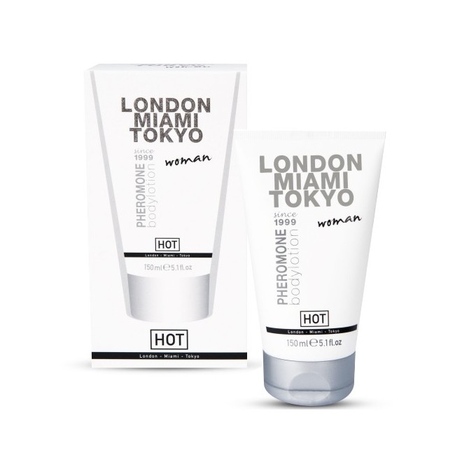 CREME PARA O CORPO COM FEROMONAS LONDON MIAMI TOKYO MULHER 150ML