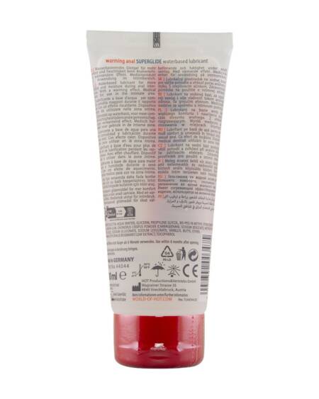 LUBRIFICANTE À BASE DE ÁGUA COM EFEITO CALOR WARMING ANAL SUPERGLIDE HOT™ 100ML