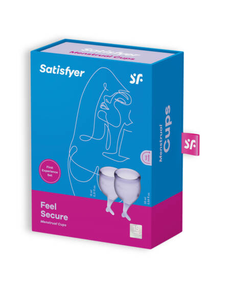CONJUNTO DE 2 COPOS MENSTRUAIS FEEL SECURE SATISFYER LILÁS