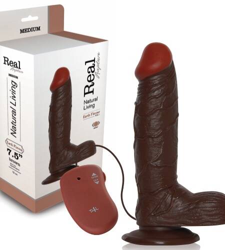 VIBRADOR REALÍSTICO REAL RAPTURE EARTH FLAVOUR 7.5'' NEGRO