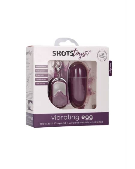 OVO VIBRATÓRIO COM COMANDO L ROXO SHOTS TOYS