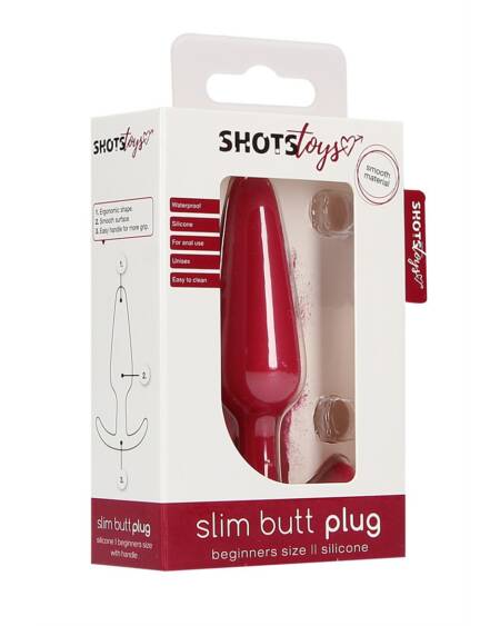 PLUG ANAL SLIM BEGINNER VERMELHO SHOTS TOYS