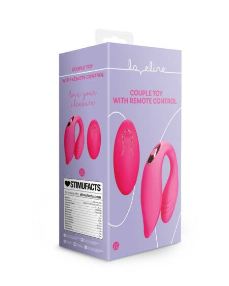 VIBRADOR DE CASAL COM COMANDO WILD STRAWBERRY LOVELINE