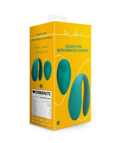 VIBRADOR DE CASAL COM COMANDO BIMINI BLUE LOVELINE