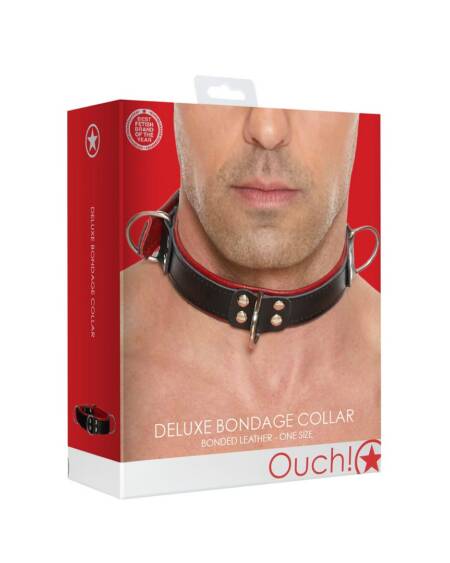 COLEIRA BONDAGE DELUXE VERMELHO OUCH!