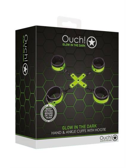 ALGEMAS PARA PULSOS E TORNOZELOS COM HOGTIE GLOW IN THE DARK OUCH!
