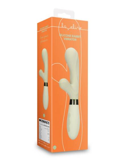 VIBRADOR RABBIT DE SILICONE MISTY GREEN LOVELINE
