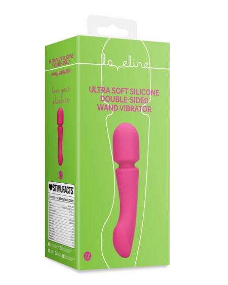 VARINHA MASSAJADORA ULTRA SOFT SILICONE DOUBLE-SIDED PRESTONE PINK LOVELINE