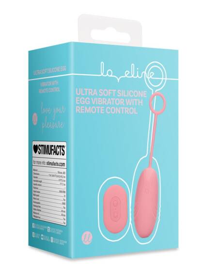 OVO VIBRATÓRIO COM COMANDO ULTRA SOFT SILICONE PINK ARABESQUE LOVELINE