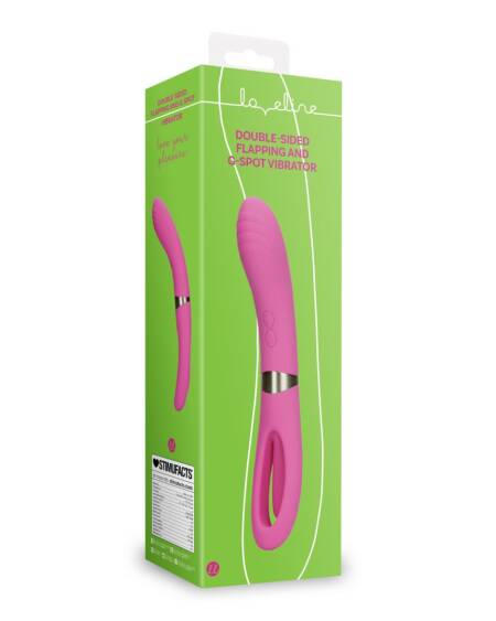 VIBRADOR DOUBLE-SIDED FLAPPING AND G-SPOT EXUBERANT PINK LOVELINE