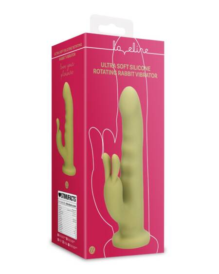 VIBRADOR RABBIT ULTRA SOFT SILICONE ROTATING SPRING SAGE LOVELINE