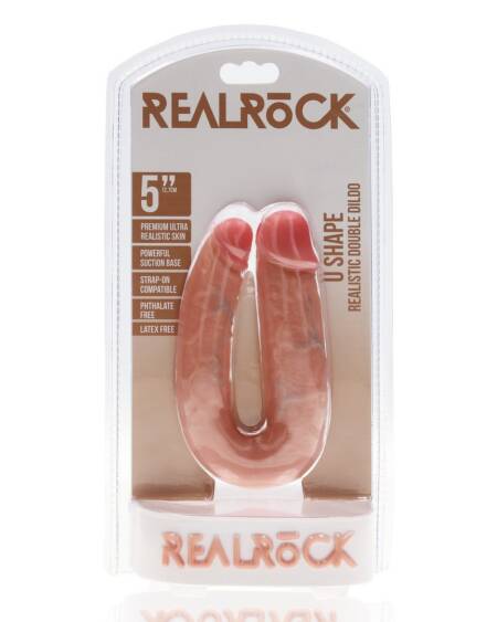 DILDO DUPLO U SHAPED DOUBLE DILDO 5 /12,7 CM REALROCK