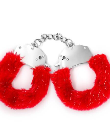 SPANGLE ALGEMAS METÁLICAS COM PELÚCIA VERMELHA CRUSHIOUS