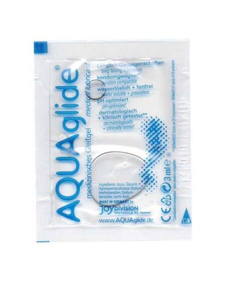 FOLHETO INFORMATIVO COM SAQUETA DE LUBRIFICANTE AQUAGLIDE NEUTRO 3 ML