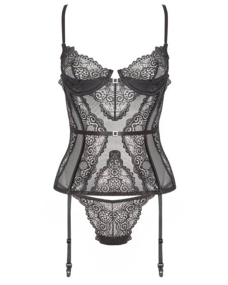CORPETE E TANGA RAVENNA PRETO BEAUTY NIGHT FASHION