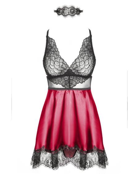 CAMISA DE NOITE E TANGA EVE ROXO BEAUTY NIGHT FASHION