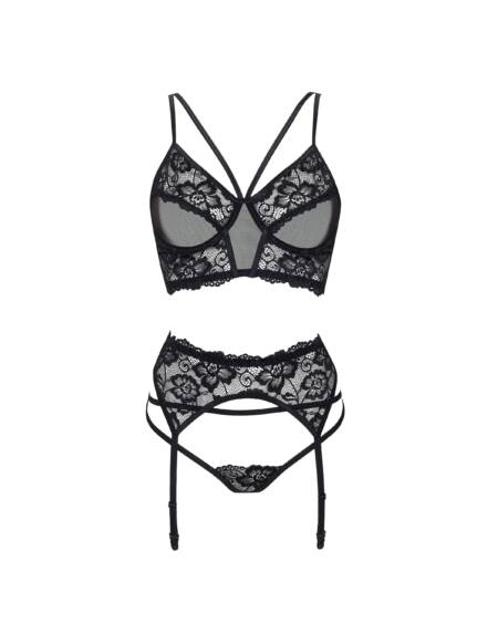 CONJUNTO DE 3 PEÇAS RYANNE PRETO BEAUTY NIGHT FASHION
