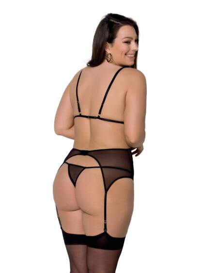 CORPETE E TANGA AMBERLY PRETO TAMANHO QUEEN PASSION