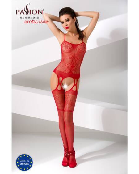 CATSUIT BS050 VERMELHO EROTIC LINE PASSION