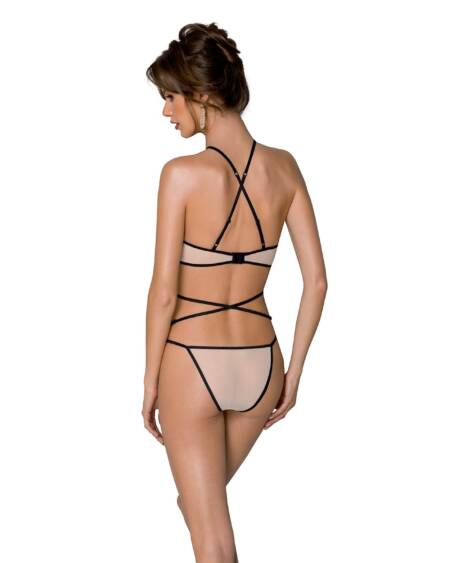 CONJUNTO DE 2 PEÇAS CHIKA BEGE DEVIL COLLECTION PASSION