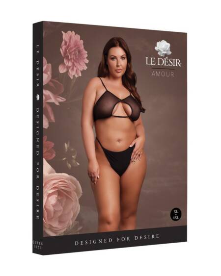 SUTIÃ KEYHOLE MESH PRETO TAMANHO QUEEN LE DÉSIR