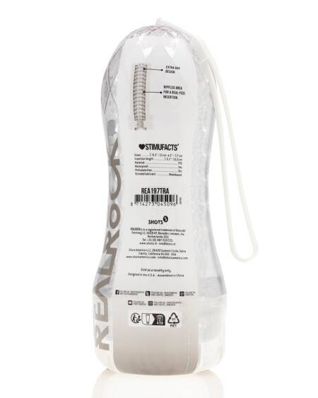 MASTURBADOR TEASY RIDER TEXTURED TRANSPARENTE REALROCK
