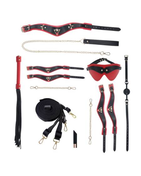 KIT COM BOLSA MILAN COLLECTION PRETO/VERMELHO OUCH!
