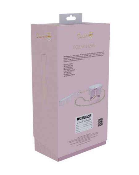 COLEIRA COM TRELA PARIS COLLECTION ROSA OUCH!