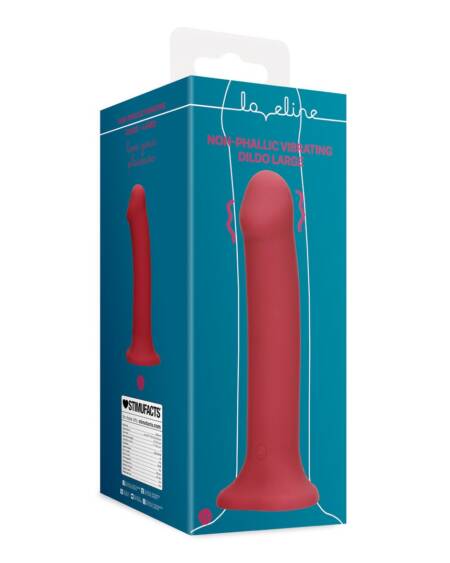 VIBRADOR NON-PHALLIC VIBRATING DILDO GRANDE RASPBERRY RED LOVELINE