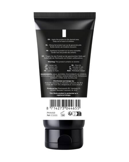 LUBRIFICANTE BEIJÁVEL COM AROMA A RUM SEM ÁLCOOL RUM LICK 1.7 FL OZ 50 ML PHARMQUESTS