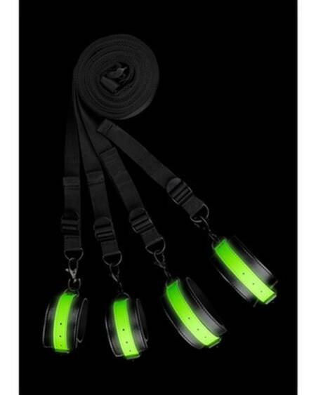 CONJUNTO DE RESTRIÇÕES PARA CAMA FLUORESCENTES GLOW IN THE DARK OUCH!
