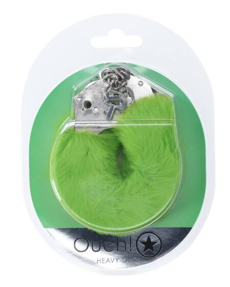 ALGEMAS COM PELÚCIA HEAVY-DUTY FLUFFY VERDE OUCH!