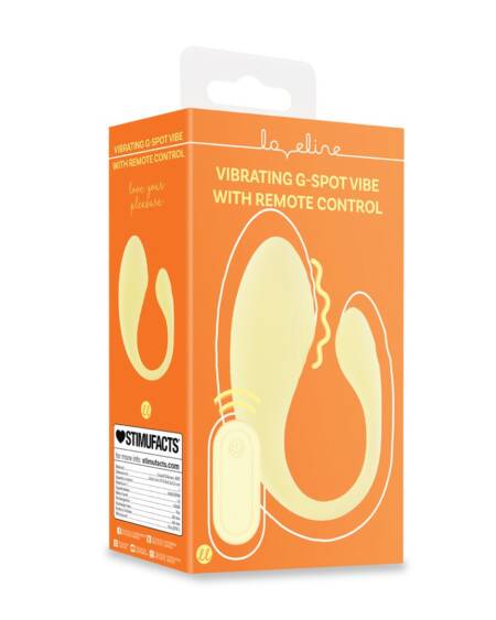 OVO VIBRATÓRIO COM COMANDO G-SPOT VIBE AMARELO LOVELINE