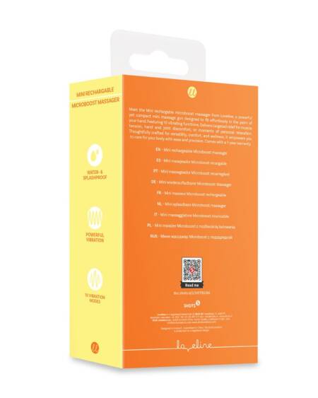 MINI MASSAJADOR RECARREGÁVEL MICROBOOST LARANJA LOVELINE