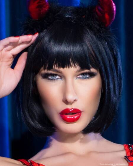 FANTASIA DE DIABINHA CR-4477 VERMELHO E PRETO