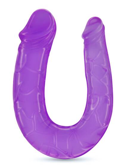 DEEP DIVER DILDO DUPLO COM LUBRIFICANTE ANAL 50ML CRUSHIOUS ROXO