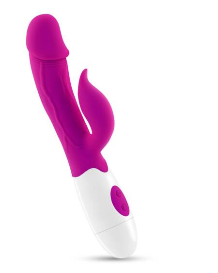 VIBRADOR COM ESTIMULADOR DE CLITÓRIS MOCHI ROXO E LUBRIFICANTE À BASE DE ÁGUA INCLUÍDO CRUSHIOUS