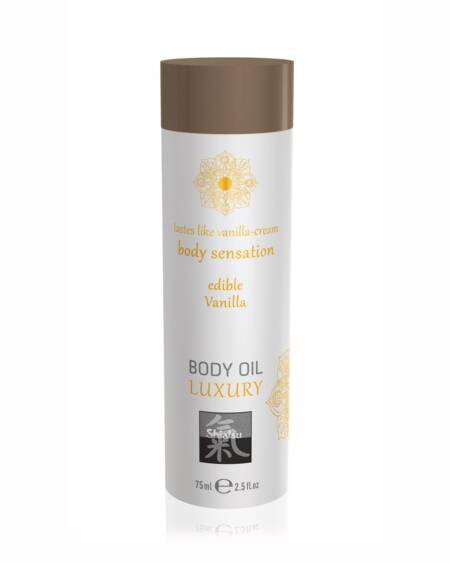 ÓLEO DE MASSAGEM BEIJÁVEL LUXURY BODY OIL DE BAUNILHA SHIATSU™ 75ML
