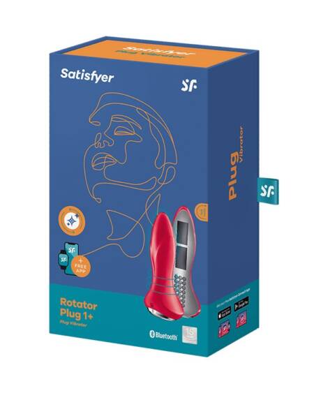 PLUG VIBRATÓRIO ROTATOR PLUG 1+ COM APP SATISFYER VERMELHO