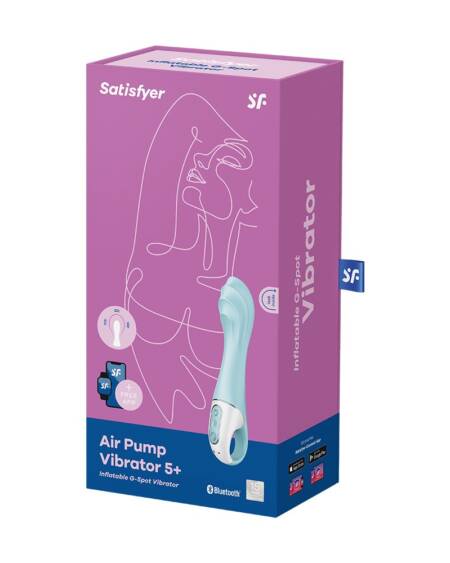 VIBRADOR INSUFLÁVEL AIR PUMP 5 COM APLICAÇÃO CONNECT SATISFYER