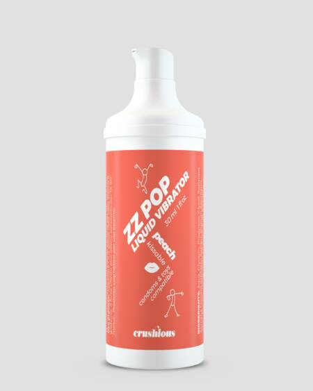 VIBRADOR LÍQUIDO ZZ POP COM AROMA PÊSSEGO 30ML CRUSHIOUS