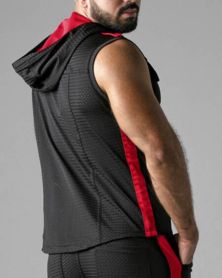 COLETE LOOK AT HARDER HOODY VERMELHO LOCKER GEAR