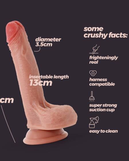 DILDO DE SILICONE LÍQUIDO INVIKTUS 7 CRUSHIOUS PELE