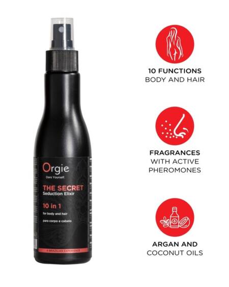 LOÇÃO HIDRATANTE PARA CORPO E CABELO THE SECRET SEDUCTION ELIXIR 200ML ORGIE