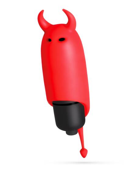 O-PET DIABO COM BALA DE 10 VIBRAÇÕES VERMELHO CRUSHIOUS