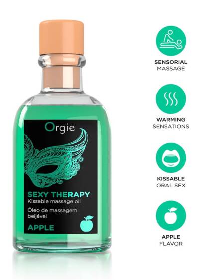 KIT DE MASSAGEM LIPS SEXY THERAPY DE MAÇÃ 100ML ORGIE