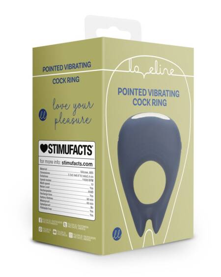 ANEL PARA O PÉNIS COM VIBRAÇÃO POINTED BALTIC BLUE LOVELINE