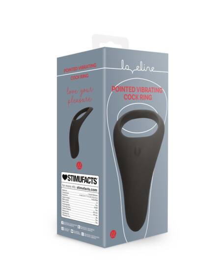 ANEL PARA O PÉNIS COM VIBRAÇÃO POINTED LICORICE BLACK LOVELINE