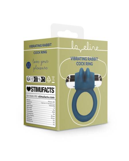 ANEL PARA O PÉNIS COM VIBRAÇÃO RABBIT BALTIC BLUE LOVELINE