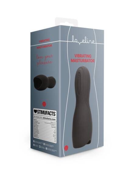 MANGA MASTURBADORA COM VIBRAÇÃO LICORICE BLACK LOVELINE